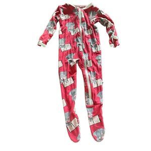 KicKee Pants red black Labrador dog Zip Footie 6-9 months Unisex Bamboo baby boy